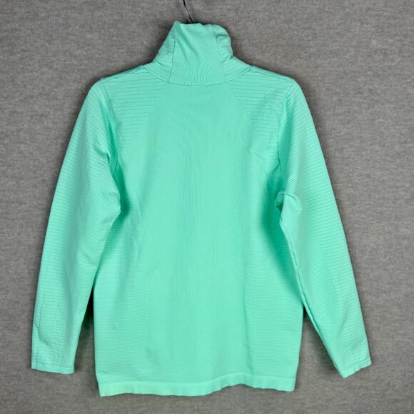 Athleta Plus 1X Flurry Blizzard Seamless Rib Turtleneck Wintergreen Mint - Picture 9 of 15